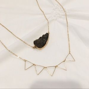 MULTI LAYERED STONE NECKLACE